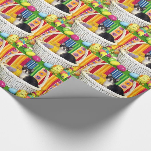 Foxi Moxi - Katze / Kätzchen - Wünsche für Ostern Geschenkpapier (Ecke)