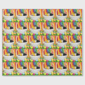 Foxi Moxi - Katze / Kätzchen - Wünsche für Ostern Geschenkpapier (Flach)