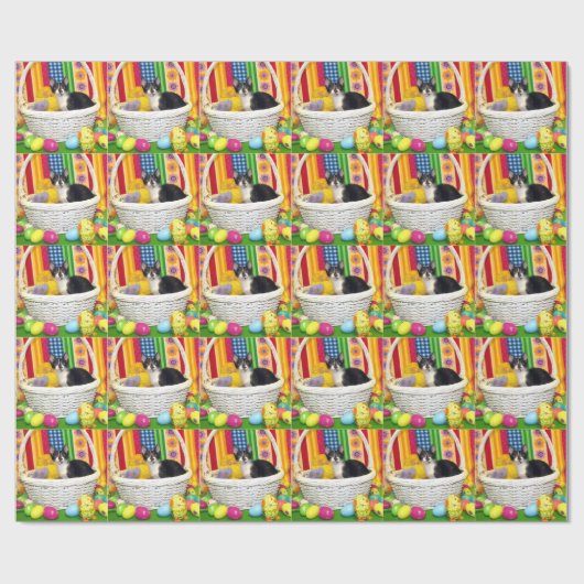 Foxi Moxi - Katze / Kätzchen - Wünsche für Ostern Geschenkpapier (Flach)