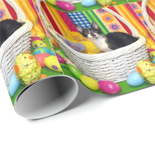 Foxi Moxi - Katze / Kätzchen - Wünsche für Ostern Geschenkpapier (Rolleneckpunkt)