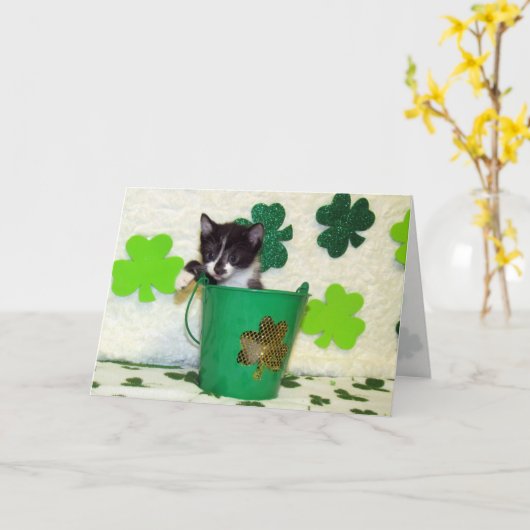 Foxi Moxi - Königin der St. Patrick's Day Card Karte (Gelbe Blume)