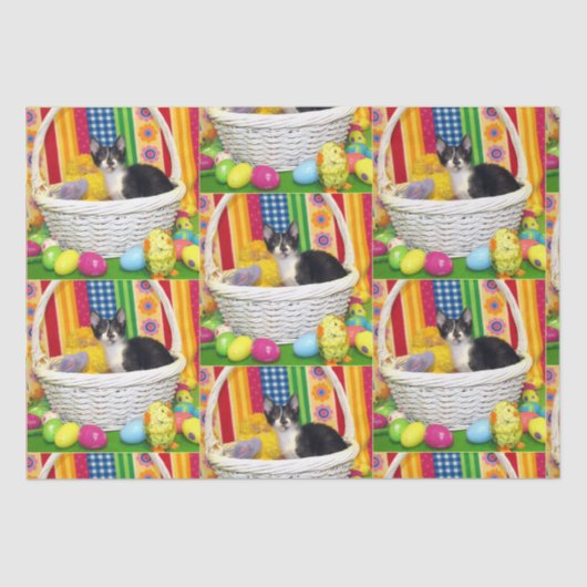 Foxi Moxi Ostern - Katze / Kitten Tissue Seidenpapier (Vorderseite)