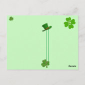 Foxie Cat St. Patrick's Day Card Postkarte (Rückseite)