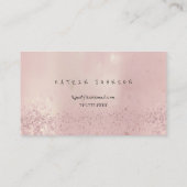 Foxier Gold Rose Pink Blush Pearly Floral Glitzer Visitenkarte (Rückseite)
