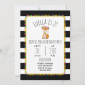 FoxPompom Stripes Party Einladung (Vorderseite)