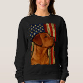 Foxred Labrador Retriever Us Flag Fox Red Labrador Sweatshirt (Vorderseite)