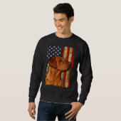 Foxred Labrador Retriever Us Flag Fox Red Labrador Sweatshirt (Vorne ganz)