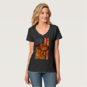 Foxred Labrador Retriever Us Flag Fox Red T-Shirt (Vorderseite Vollansicht)