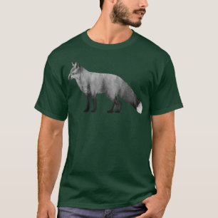 Foxsilhouette Füchse füttern Doppelexposition Fox T-Shirt