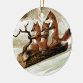 Foxsleigh-FahrVintager Druck Keramikornament (Links)