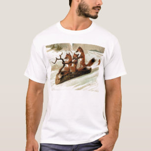 Foxsleigh-FahrVintager Druck T-Shirt
