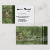 Foxtaxidermy-Visitenkarten ~ Grün Visitenkarte (Vorne/Hinten)