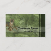 Foxtaxidermy-Visitenkarten ~ Grün Visitenkarte (Rückseite)