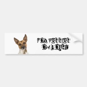 Foxterrier an Bord Autoaufkleber