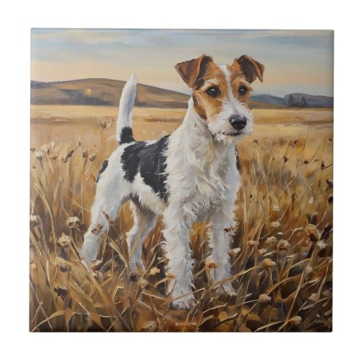 Foxterrier Fliese (Vorderseite)