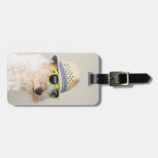 Foxterrier Gepäckanhänger (Vorderseite horizontal)