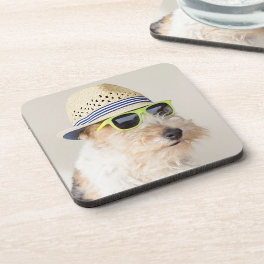 Foxterrier Getränkeuntersetzer (Linke Seite)