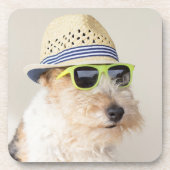 Foxterrier Getränkeuntersetzer (Vorderseite)