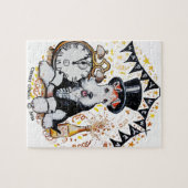 Foxterrier-guten Rutsch ins Neue Jahr Puzzle (Horizontal)