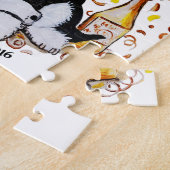 Foxterrier-guten Rutsch ins Neue Jahr Puzzle (Seite)