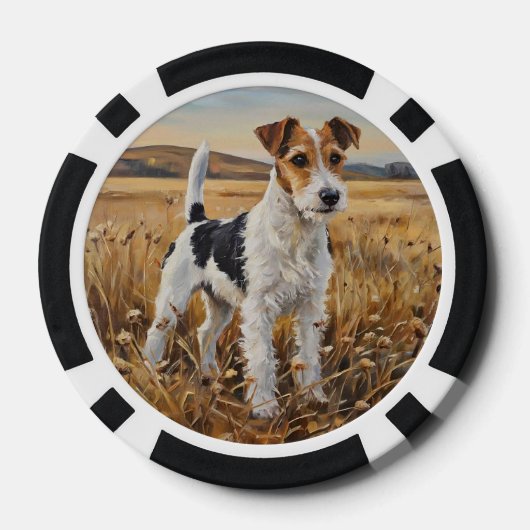 Foxterrier Pokerchips (Rückseite)
