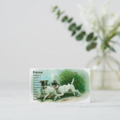 Foxterrier-Visitenkarte Visitenkarte (Stehend Vorderseite)