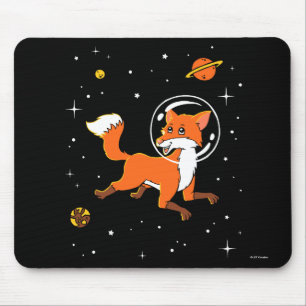 Foxtiere im Weltraum Mousepad