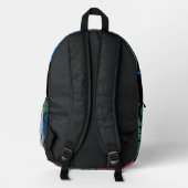 Foxtrot Delta Tango Blume Boho Bedruckter Rucksack (Rückseite)