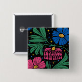 Foxtrot Delta Tango Blume Boho Button (Vorne & Hinten)