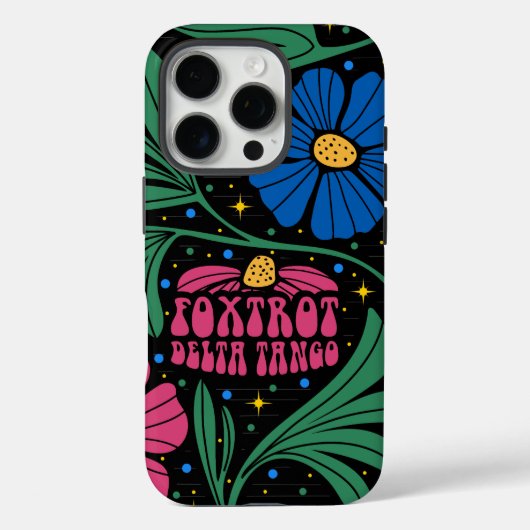 Foxtrot Delta Tango Blume Boho Case-Mate iPhone Hülle (Rückseite)