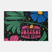 Foxtrot Delta Tango Blume Boho Fußmatte (Vorderseite)