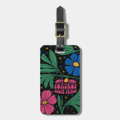 Foxtrot Delta Tango Blume Boho Gepäckanhänger (Vorderseite vertikal)
