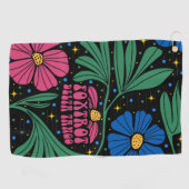 Foxtrot Delta Tango Blume Boho Golfhandtuch (Horizontal)