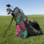 Foxtrot Delta Tango Blume Boho Golfhandtuch (Gras)