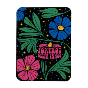 Foxtrot Delta Tango Blume Boho Magnet