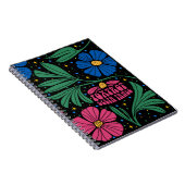 Foxtrot Delta Tango Blume Boho Notizblock (Rechte Seite)