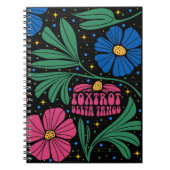 Foxtrot Delta Tango Blume Boho Notizblock (Vorderseite)