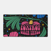 Foxtrot Delta Tango Blume Boho Schreibtischunterlage (Vorderseite)
