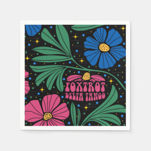 Foxtrot Delta Tango Blume Boho Serviette