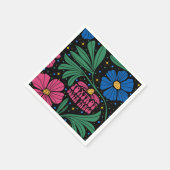 Foxtrot Delta Tango Blume Boho Serviette (Ecke)