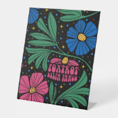 Foxtrot Delta Tango Blume Boho Sockelschild (Vorderseite)
