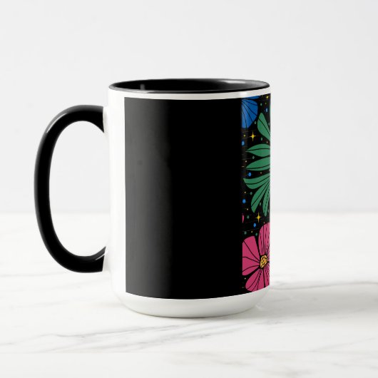 Foxtrot Delta Tango Blume Boho Tasse (Links)