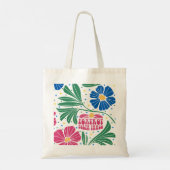 Foxtrot Delta Tango Blume Boho Tragetasche (Rückseite)