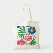 Foxtrot Delta Tango Blume Boho Tragetasche (Vorne)