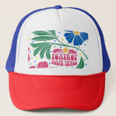Foxtrot Delta Tango Blume Boho Truckerkappe (Vorderseite)