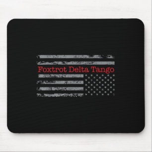 Foxtrot Delta Tango Flagge Vintage Auf dem Kopf Am Mousepad