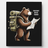 Foxtrot Delta Tango Funny Bear Fotoplatte (Vorderseite)