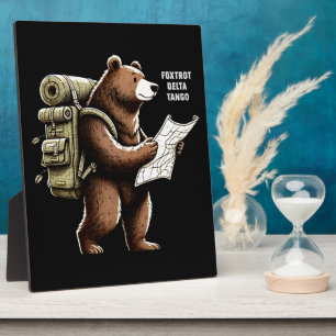 Foxtrot Delta Tango Funny Bear Fotoplatte