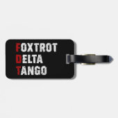 Foxtrot Delta Tango Gepäckanhänger (Rückseite horizontal)
