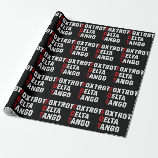 Foxtrot Delta Tango Geschenkpapier (Ungerollt)